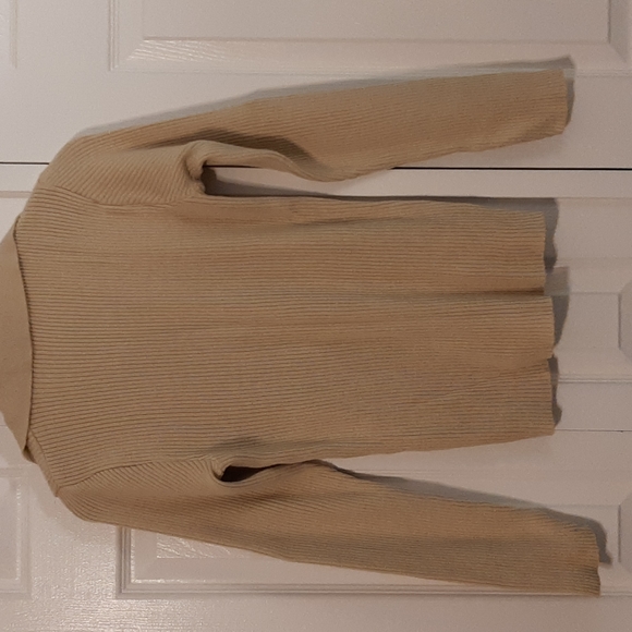 Button up Cardigan, Tan, Medium - Picture 2 of 3